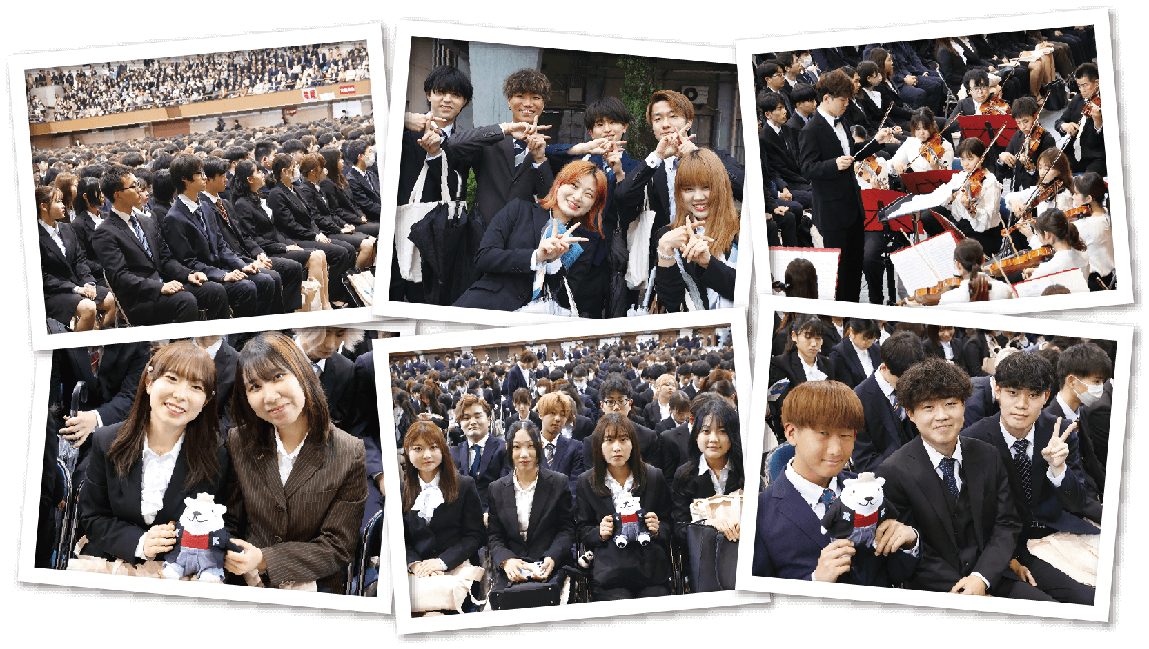 6枚の入学式写真