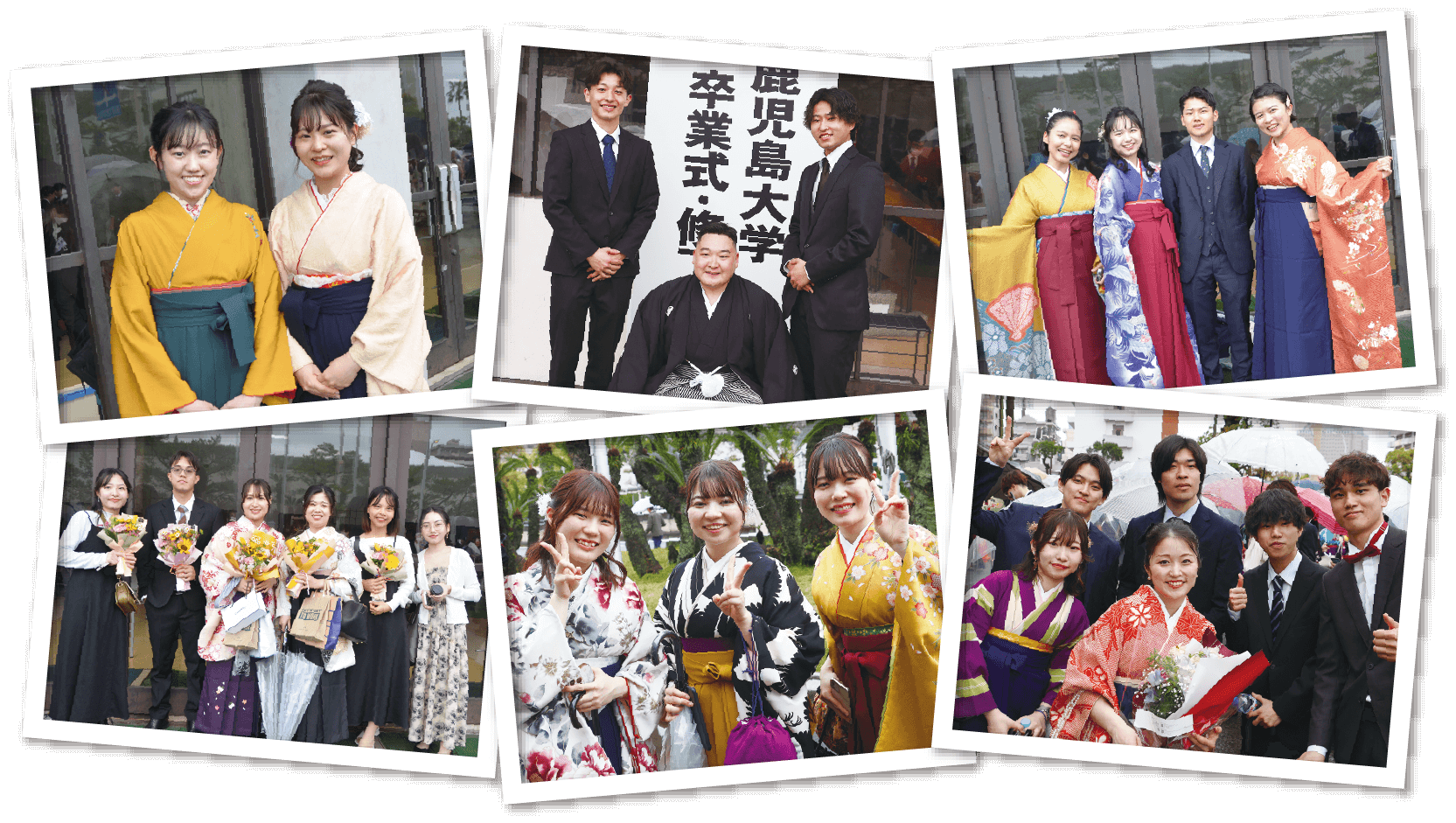 6枚の卒業式写真