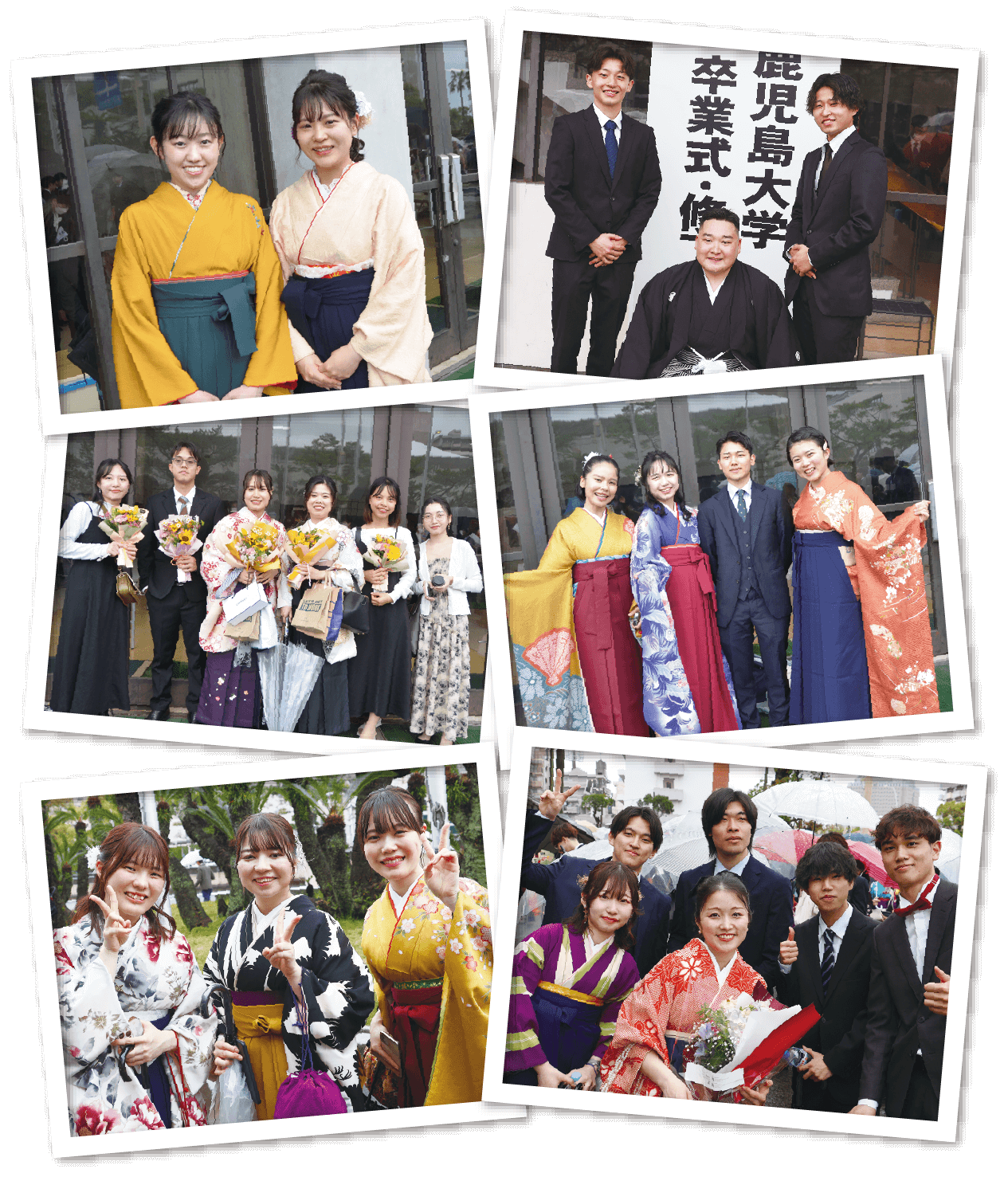6枚の卒業式写真