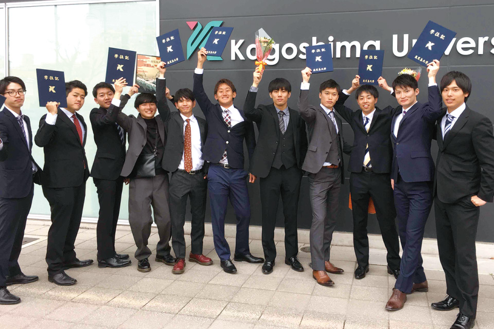 卒業式。鹿大で出会った仲間は一生の宝物