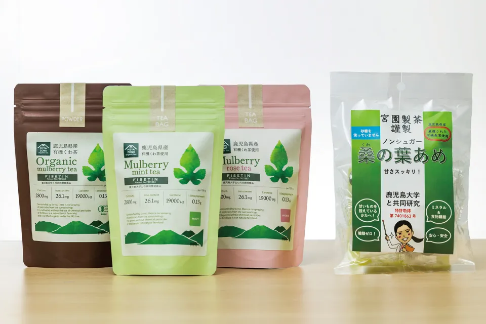 桑の葉を使用した商品