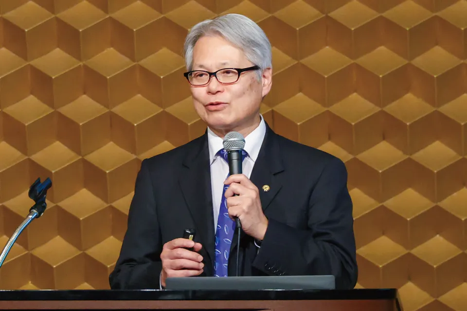 井戸章雄学長が鹿児島日経懇話会例会で講演